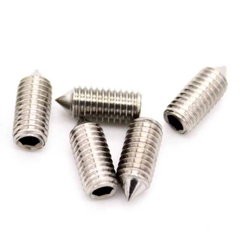 

M2 M2.5 M3 M4 M5 M6 M8 M10 M12 M16 304 Stainless Steel Hex Hexagon Socket Allen Head Tapered End Grub Bolt Cone Point Set Screw