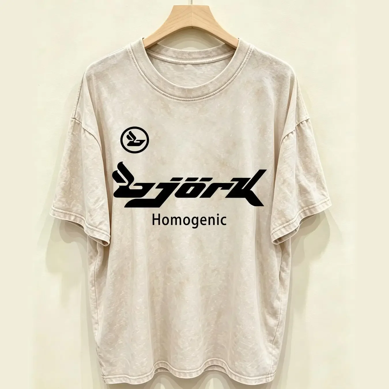 washed T Shirt Vintage 97 Bjork Homogenic Tour For Man Women LB2212 vintage Washed Slightly graphic Comfortable streetwear