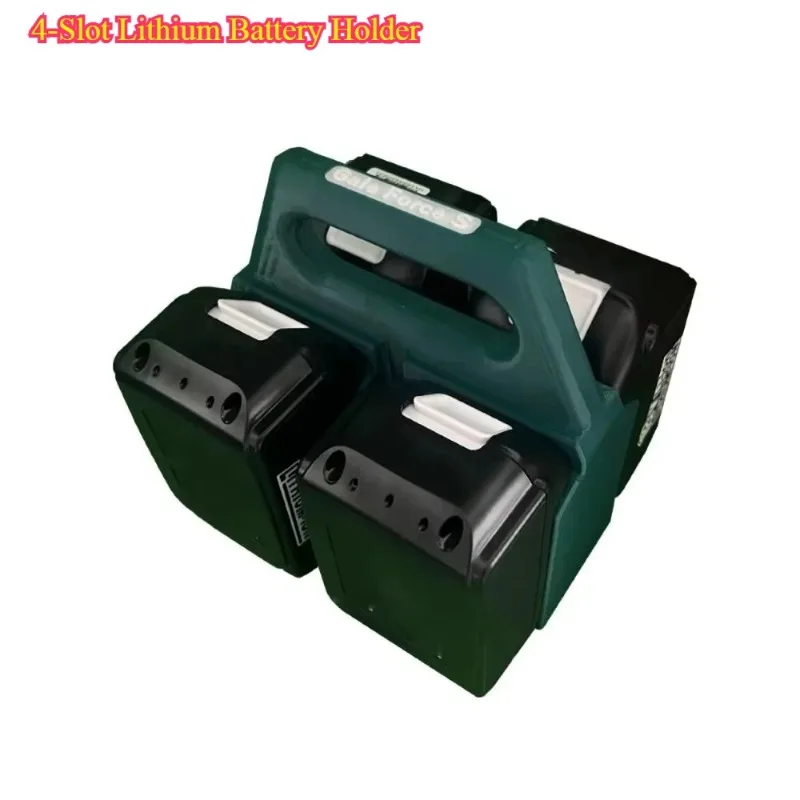

4 Slots Battery Dock Storage Rack, Heavy Duty Fixed Bracket Mount Holder Compatible with 18V Power Tool, Garage Organizers