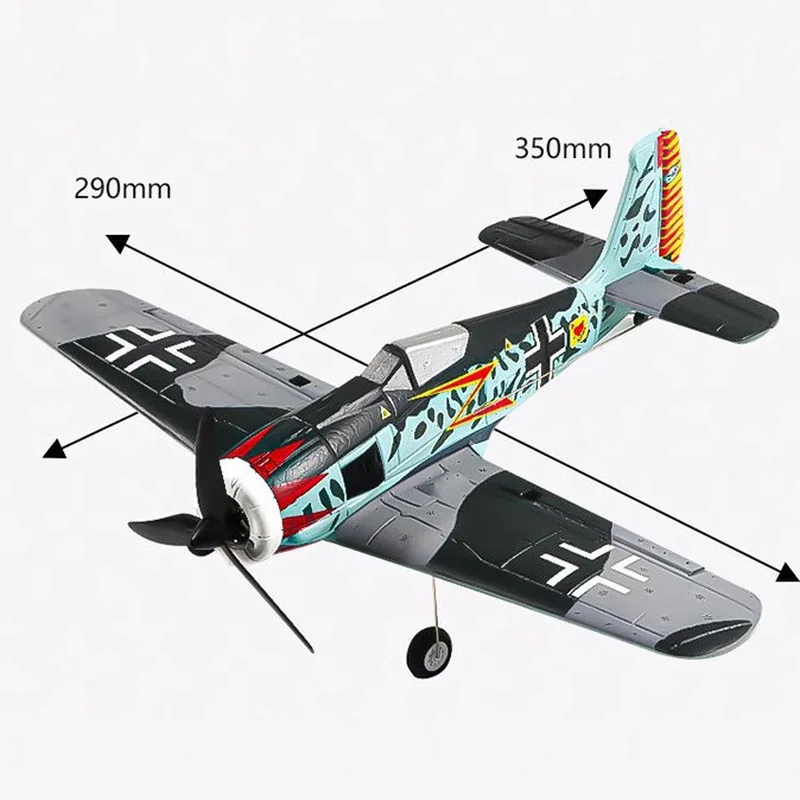 2025 New QF013 Four-Channel Fw190 Fighter Aircraft Brushless Motor 2.4G Fixed-Wing Aviation Model Remote Control Foam Plane Toy