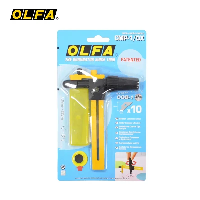 Olfa Rotary Circular Cutting Knife CMP-1/Dx with Compass 1-22cm Cutting Utility Circular Cutting Knife Thin Paper Cutting