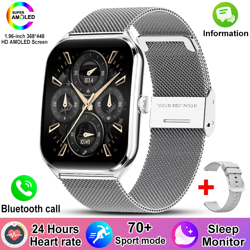 Neue Für OPPO Ultra Dünne Smart Uhr Männer AMOLED HD Bildschirm Zeigen Immer Zeit Herzfrequenz Bluetooth Anruf Sport Wasserdichte Smartwatch