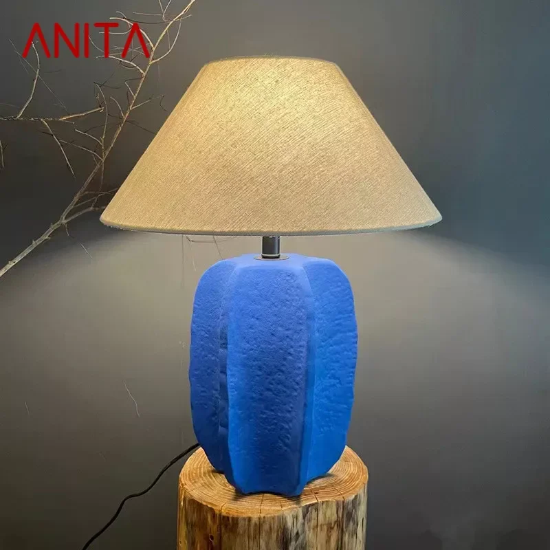 ANITA Contemporary CeramicTable Lamp Creativity Living Room Bedroom Study Hotel Homestay engineering Desk Light