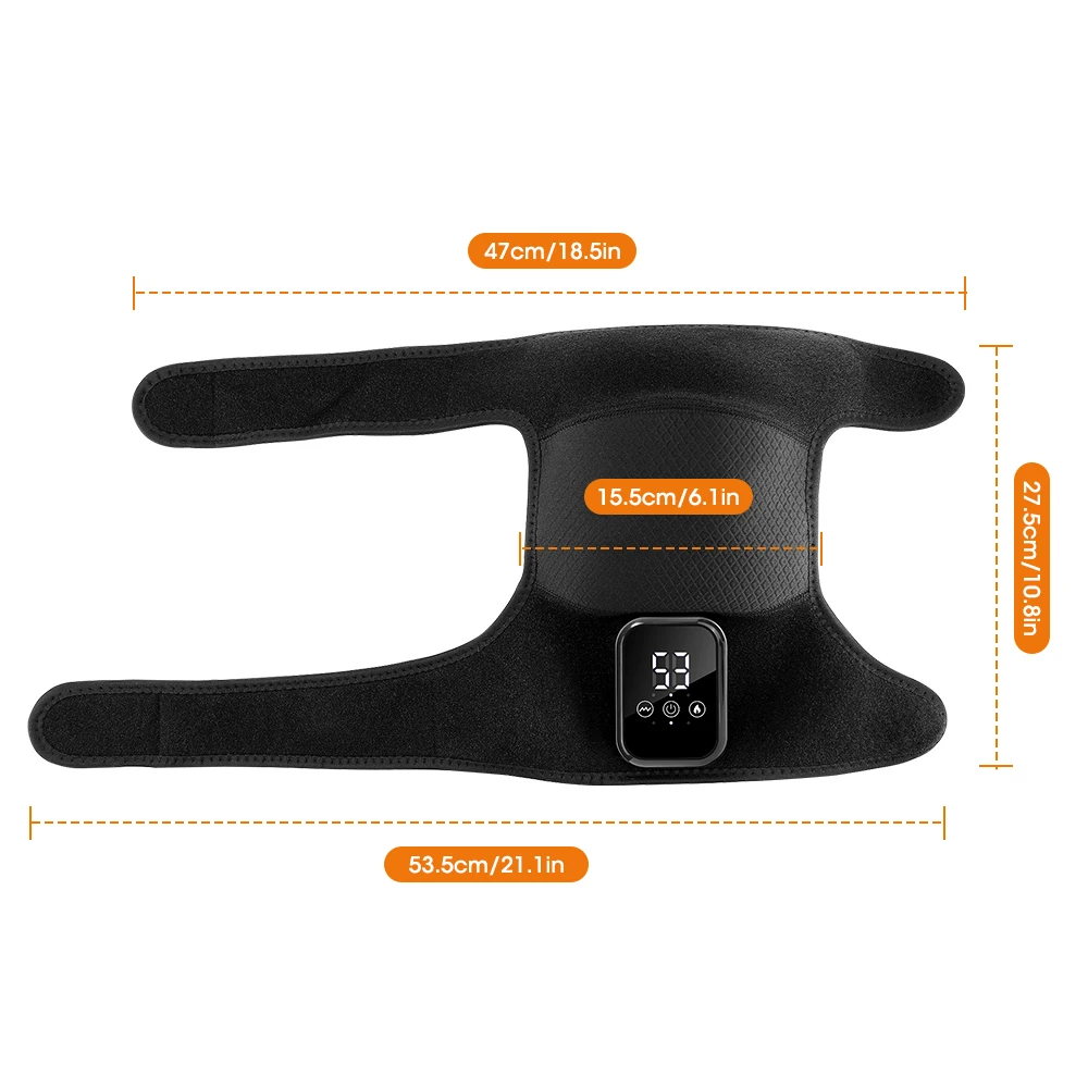 Smart Vibration Massage Knee Pad Heating Wrap Belt Larger Thermal Area Joint Muscle Relaxation Brace Hot Compress Knee Massager