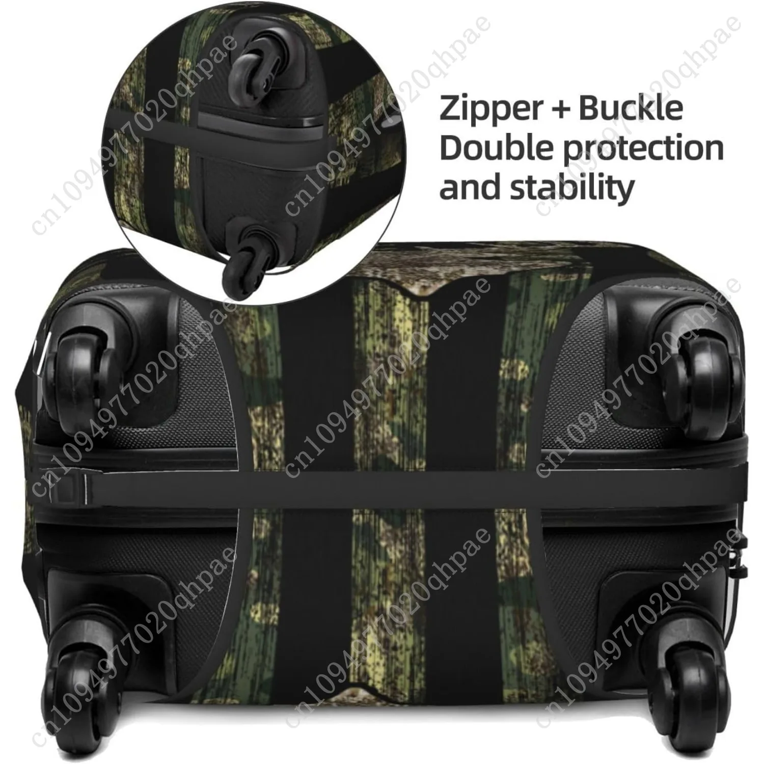 التمويه الصيد التكتيكية الغزلان كامو العلم الأمريكي غطاء الأمتعة مرونة قابل للغسل تمتد حقيبة حامي المضادة للخدش Trave