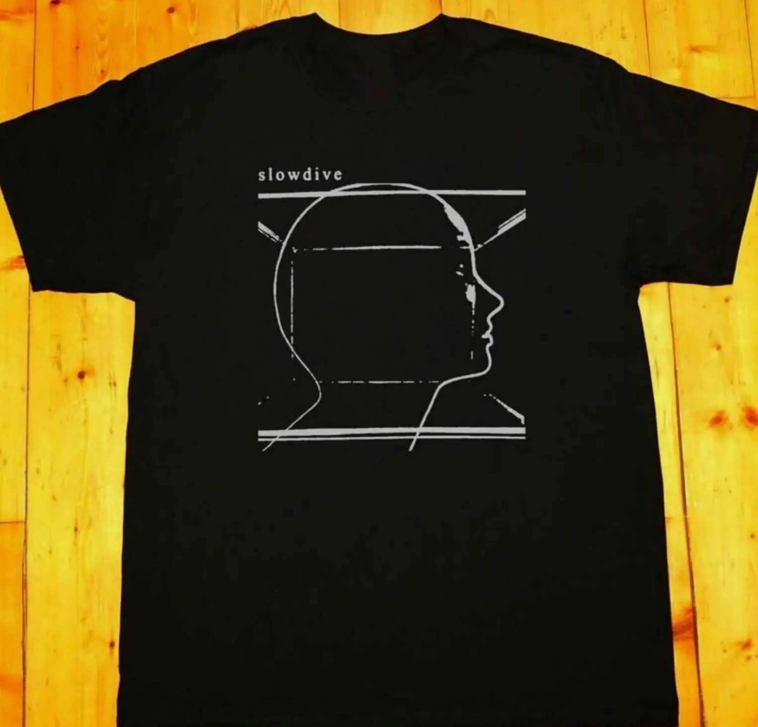 

Классическая черная футболка с альбомом группы Slow Dive S 5XL в стиле ретро