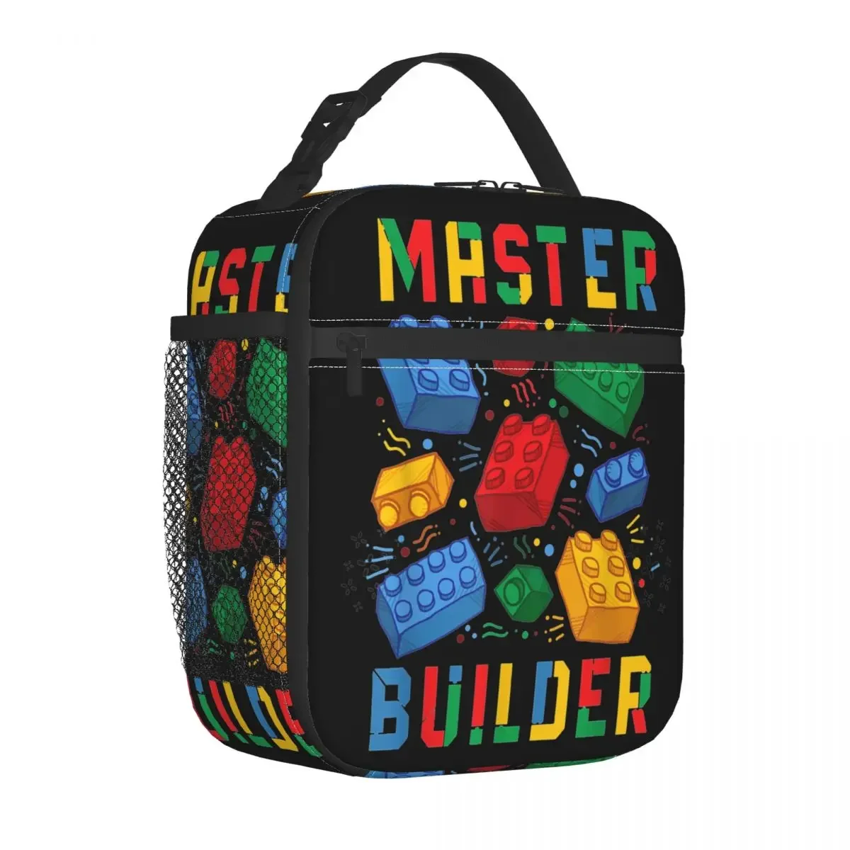 Brick Builder Blocks Master Builder Insulated Lunch Bag Leakproof Reusable Cooler Bag Tote Lunch Box College Outdoor Men Women