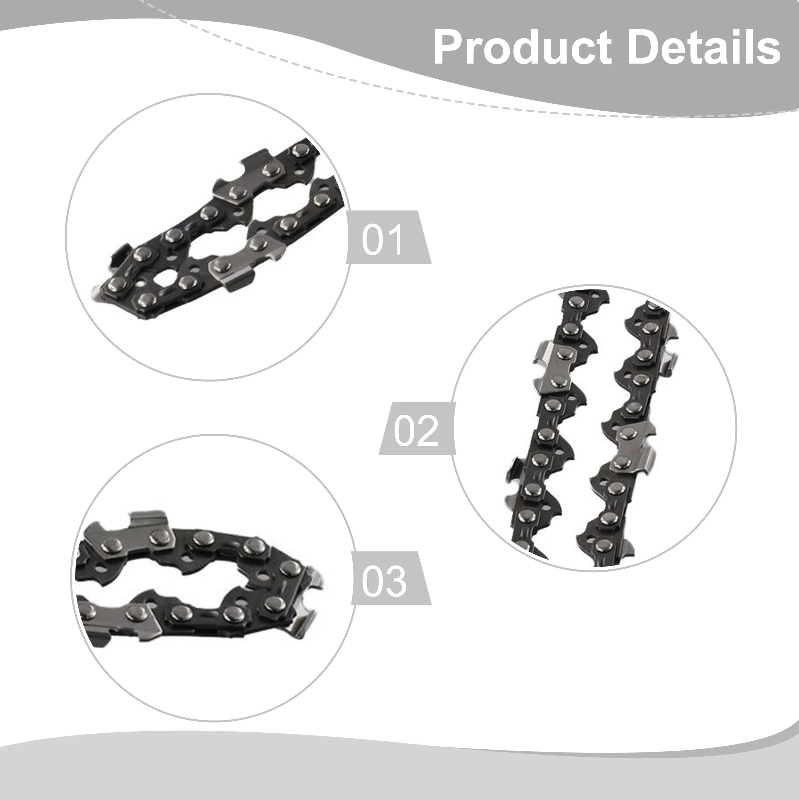 12in Chainsaw Saw Chain 3/8 1.3 44 For Ms170 Ms171 MS192 MSE140 Garden Animals Lawn Mower String Trimmer Parts Accessories