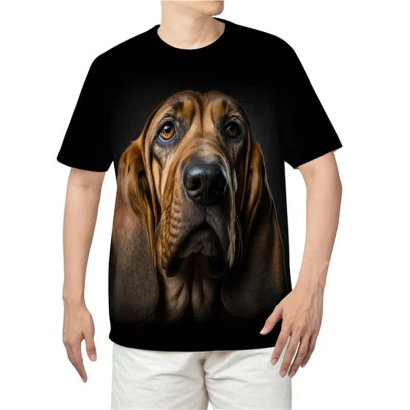 Men's And Women's Summer Casual Short-sleeved Dog Shirt Tops New Fashion German Shepherd 3D Printing T-shirt Balck High Quality
