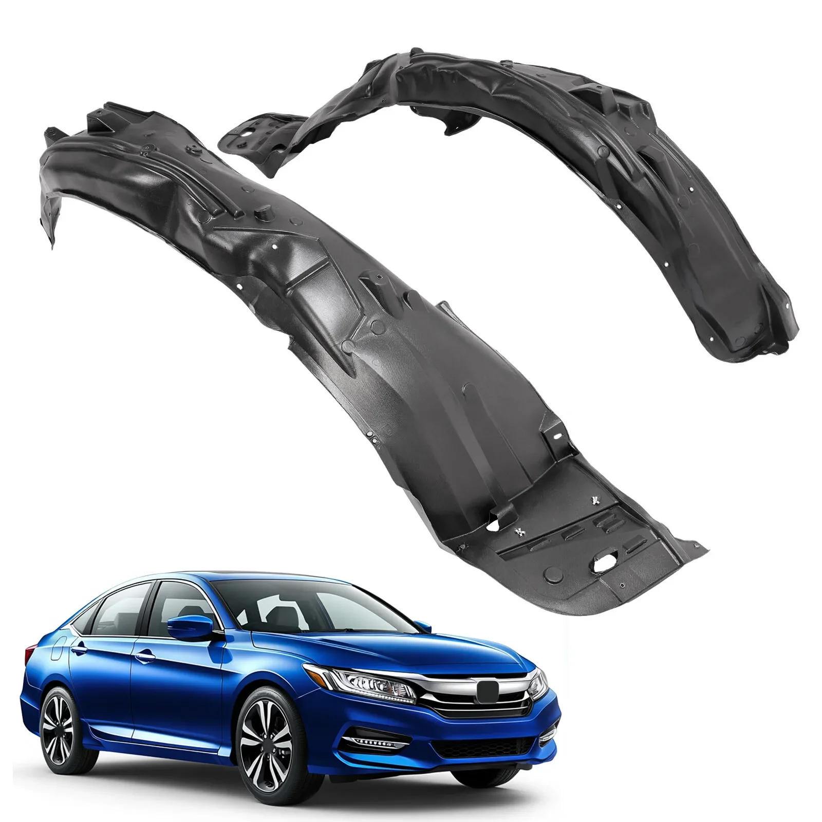 Front Left & Right Splash Shield  Liner For 2016-2017 Honda Accord Sedan