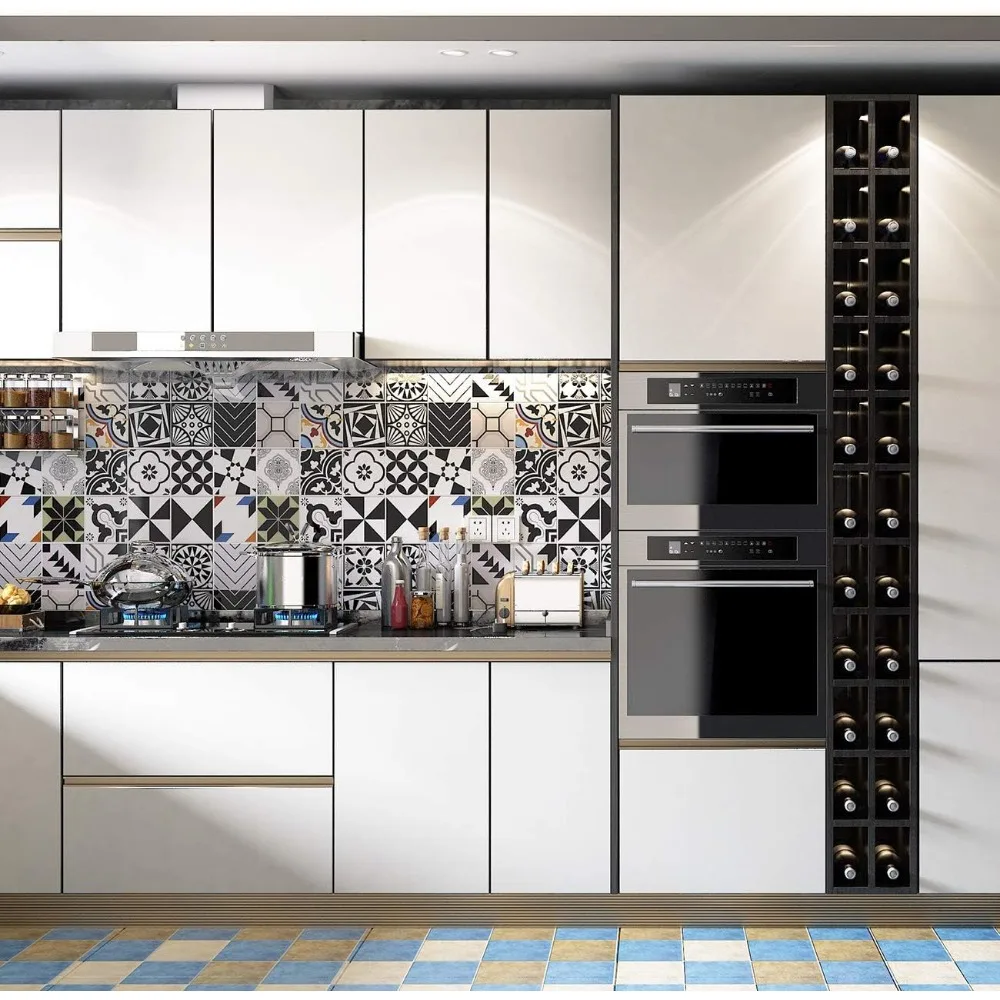 ورق جدران سميك كبير غير لامع باللون الأبيض ذاتي اللصق للخزائن - ورق اتصال أبيض قابل للتقشير واللصق، سهل الاستخدام، متين