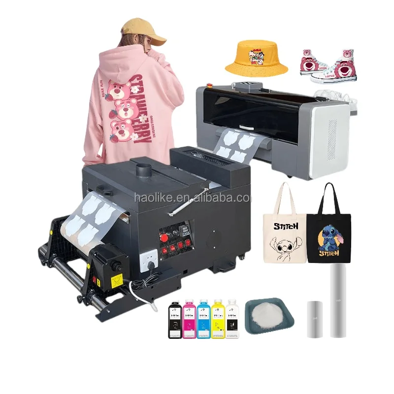 New Popular T Shirt Textile Printing Machine Heat Pet Film DTF Printer XP600 DTF Printer With Shaker and Dryer
