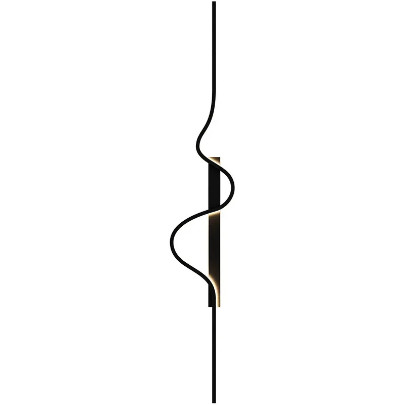 

Light luxury room TV background wall lamps, bedroom living room long wavy wall lamps