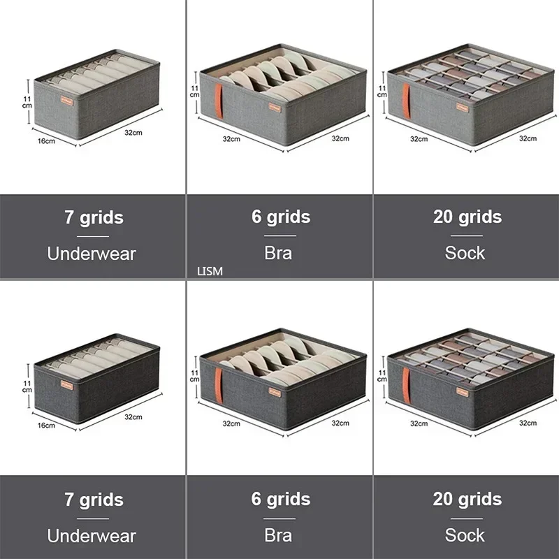 Bedroom Cabinet Drawer Underwear Organizer Wardrobe Clothes Organizer Socks Bra Clothing Storage Boxes Pants Socks Organizers