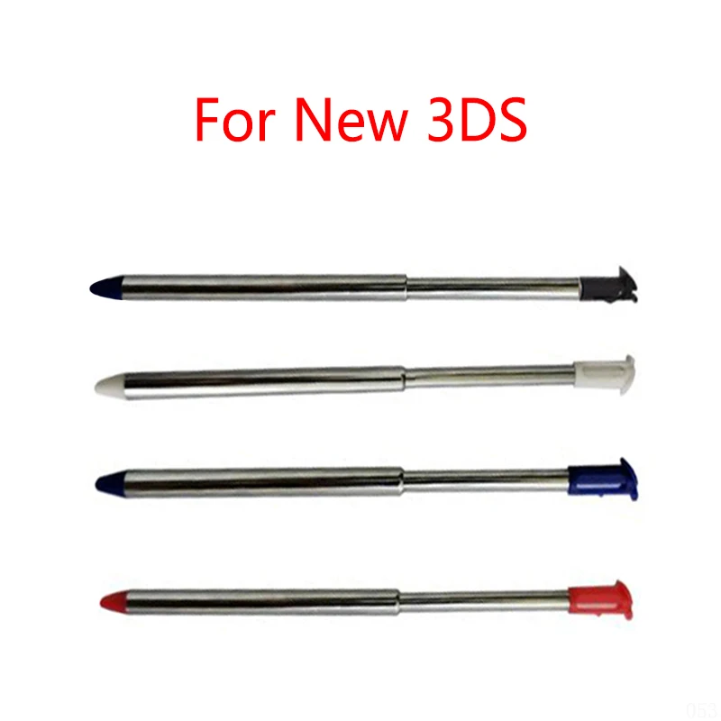 Pena Stylus plastik, pena layar sentuh untuk Nintendo New 3DS konsol Game layar sentuh pena Stylus logam