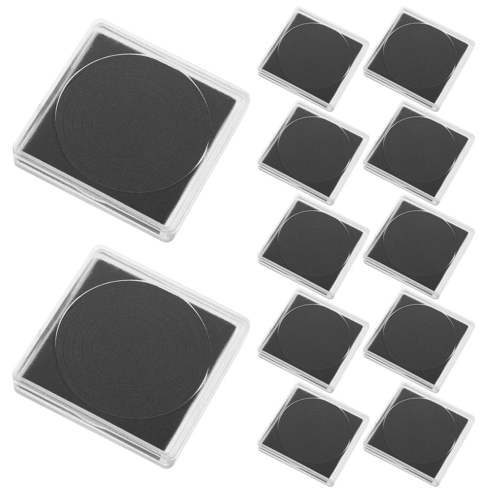 20 szt. Przezroczyste pudełka na monety, regulowane, twarde etui na monety o średnicy 20/25/30/35/40 mm, do ekspozycji, przechowywania kolekcji, podróży i domu.