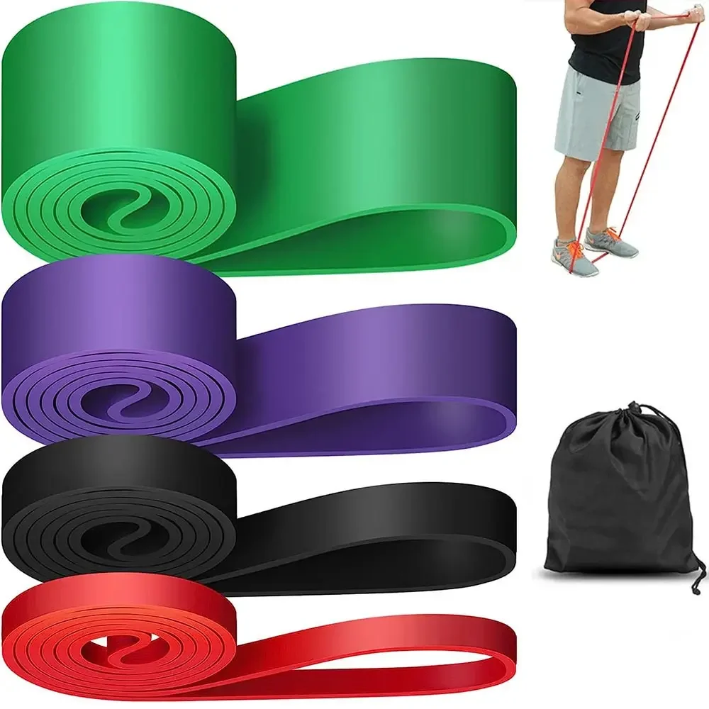 Resistance Band Heavy Duty Latex Sports Elastic Belt Pull  Assist Bands  Pilates Workout Out Fitness Shape Body  Gym