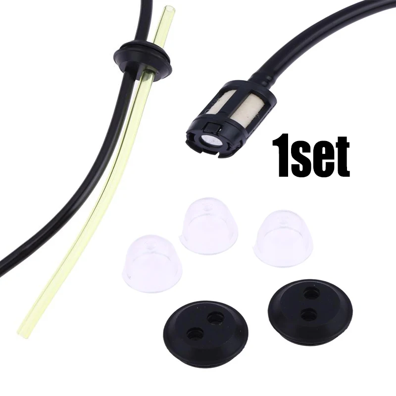 

1 комплект резиновых универсальных топливных фильтров, комплект втулок для садовой газонокосилки, триммер для живой изгороди, кусторез, аксессуары, запчасти для садовых инструментов