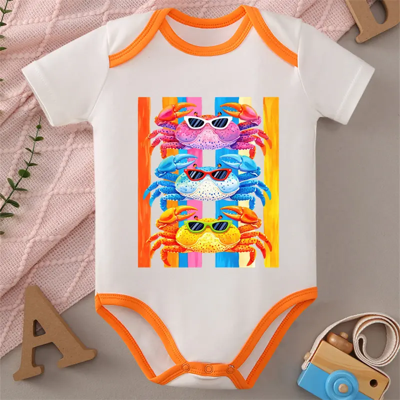 34474-229c8b.jpg 100% Cotton Onesie Wonderful Summer Print Bodysuit Comfortable Cloth for Baby Jumpsuit for 0 To 12 Months Newborn - Image 1
