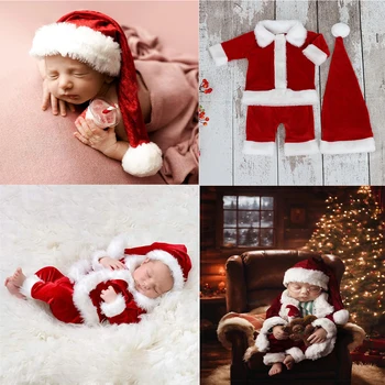 Newborn Christmas Outfit Newborn photography props Baby Romper Jumpsuit Photography Studio Shoots Accessories