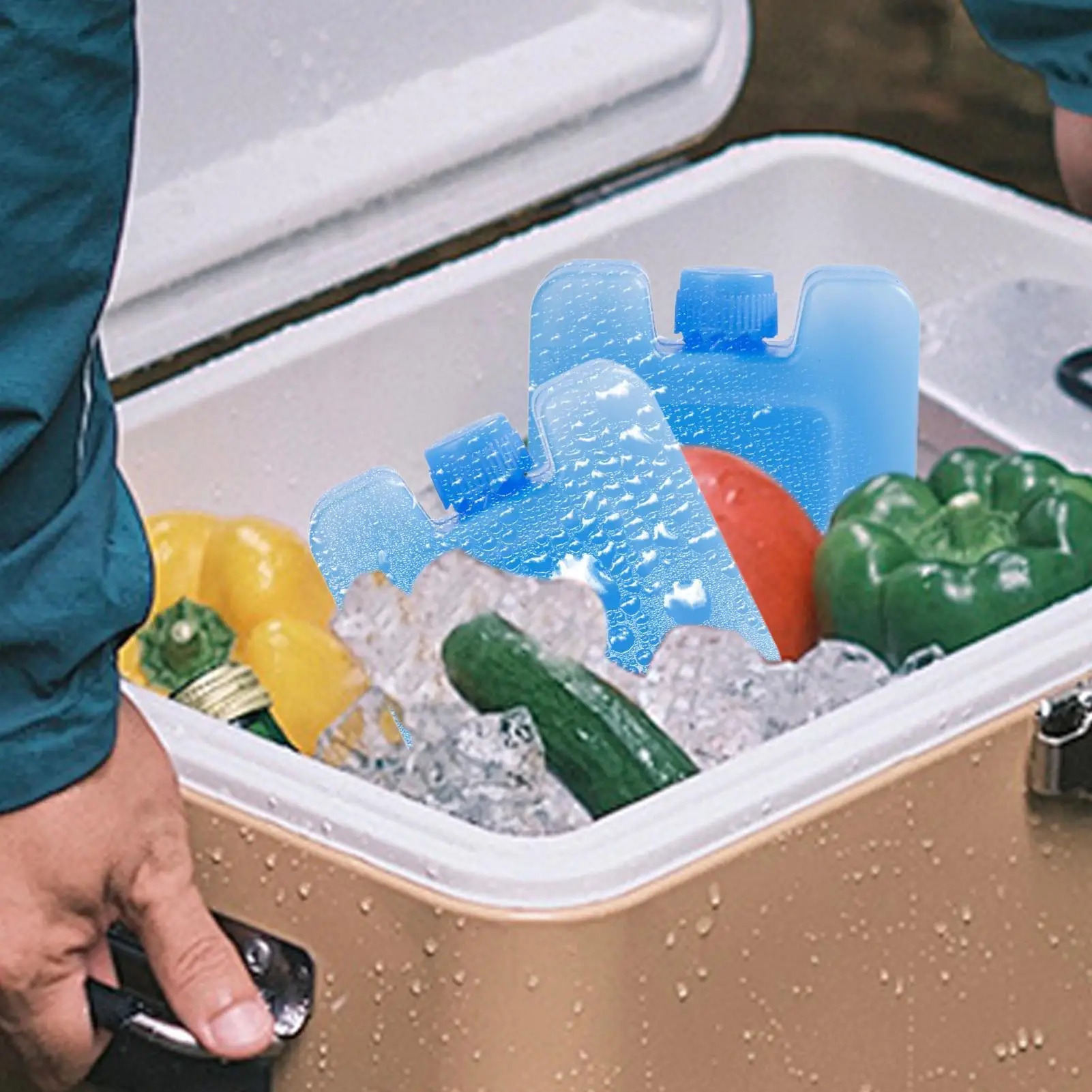 Reusable Long-Lasting Ice Block for Lunch Box  Portable Freezer Pack for Travel Picnic Fishing, Essential Cooler Substitute