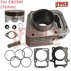 Motorcycle 72mm Moto Engine Cylinder 250CC Piston Gasket Kit Motor for Honda CB250F Motoblock Pit Pro Dirt Bike Equipment Parts