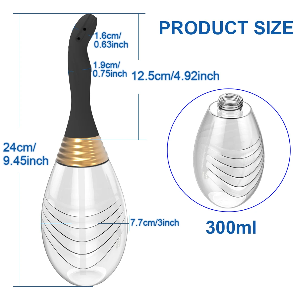 Anal Butt Cleaner Kesehatan Enema Anal Shower Vagina Alat Kebersihan Kesehatan Karet Medis Mainan Seks Dewasa untuk Wanita Pria