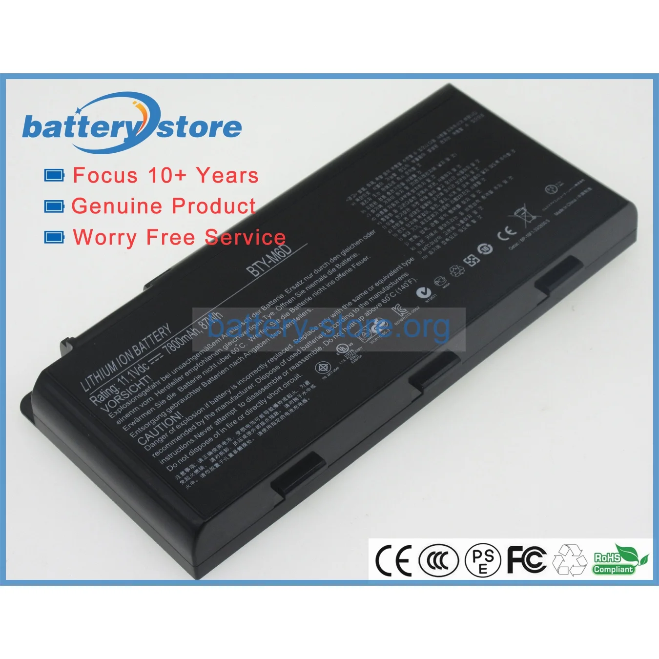 Genuine Original Laptop Batteries for BTY-M6D,S9N-3496200-M47,957-16FXXP-101,BTY-GS70,3ICR18/65-3,BP/BP-16F1-33/2600 S,11.1V