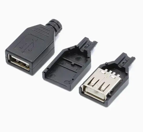 10pcs USB socket Type A female socket Type A Female B Female Bent foot patch/Side insert/Square port type 90 degrees 180 degrees