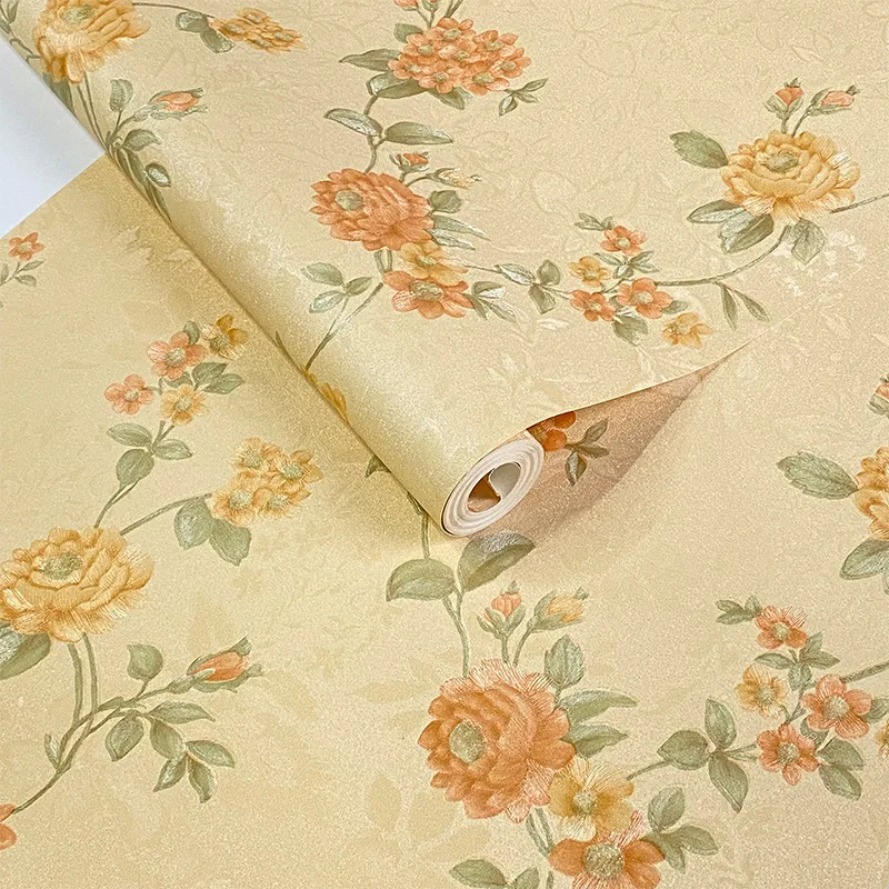 

Papel De Parede American Rural Countryside Retro Flower Wallpaper Bedroom Living Room Wallpaper for Shop Tv Backdrop