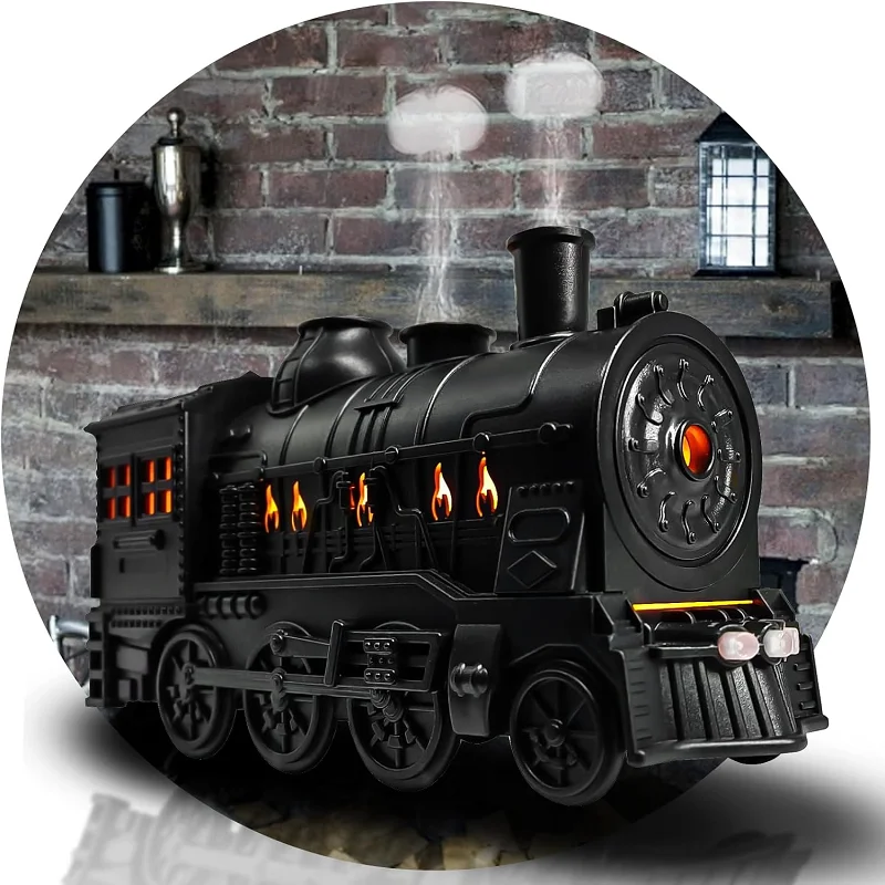 Diffuseur d'huiles essentielles, diffuseur de Train de 300ml avec télécommande, 2 éclairage et 2 Mod