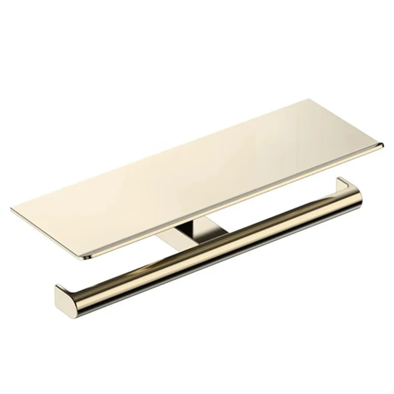 SE22W stainless steel bathroom bathroom double toilet paper holder mobile phone rack wall-mounted paper roll holder