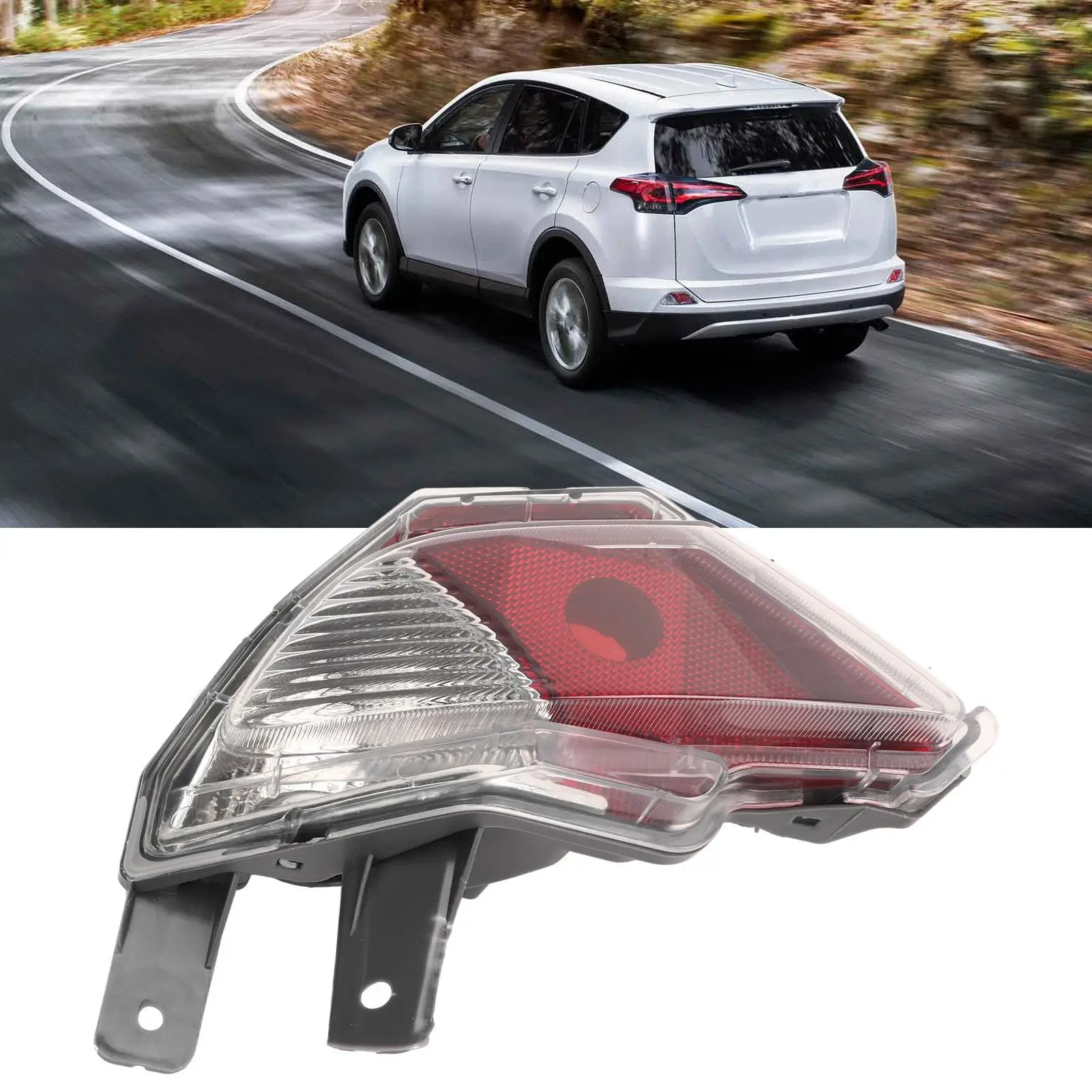 81480 0R040 Rear Bumper Reflector Light Weather Resistant Direct Replacement Rear Bumper Reflector Brake Tail Lights for RAV4