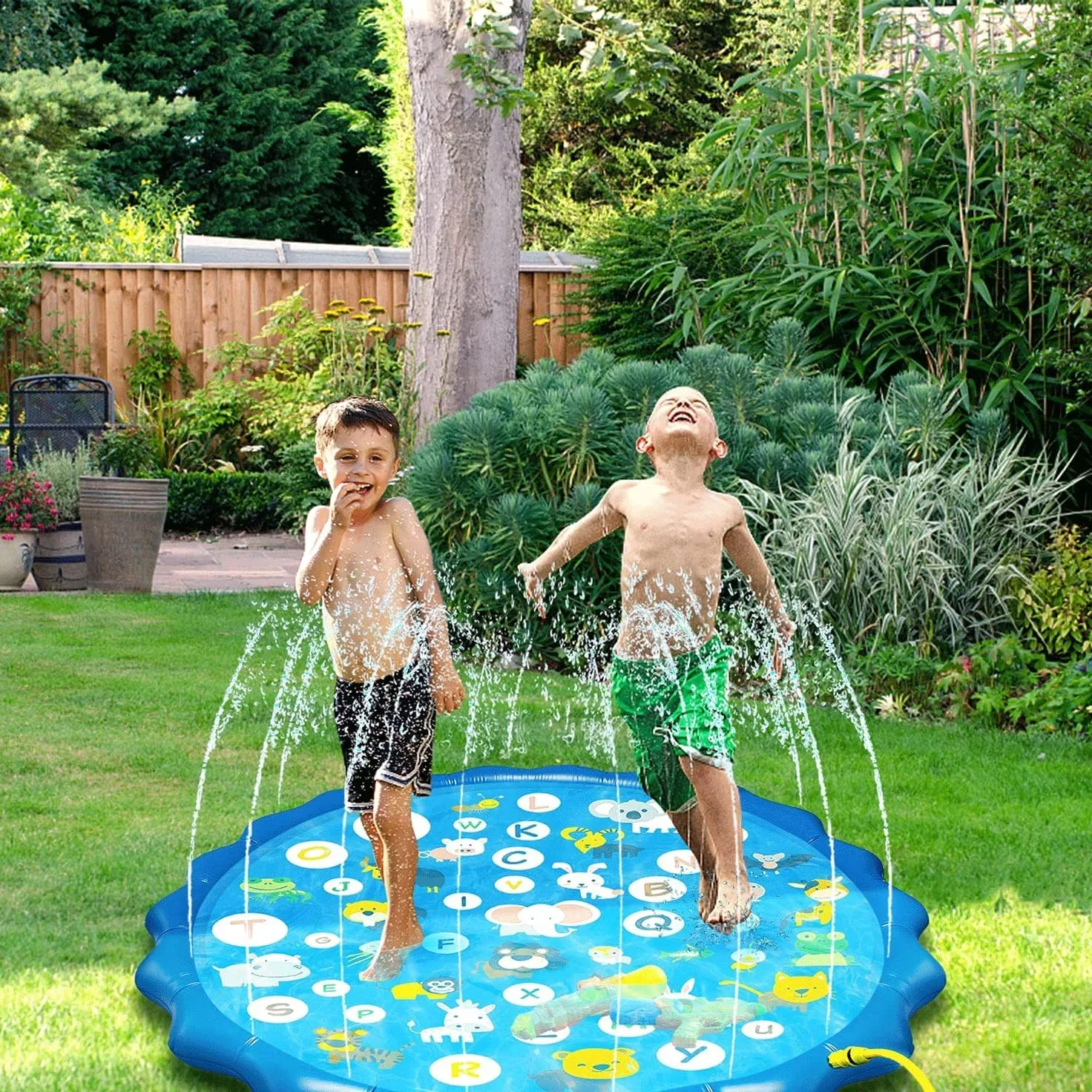 Tapis de pulvérisation gonflable pour enfants, 100cm, tapis d'arrosage d'eau de plage, fontaine interactive d'extérieur, jouet de piscine, jouets pour enfants