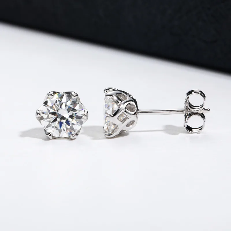 JoyceJelly 1/2/4CT VVS D Farbe Moissanit Russische Cut 8H8A Labor Diamant Stud Ohrringe Für Frauen S925 Sterling silber Edlen Schmuck – Detail 19