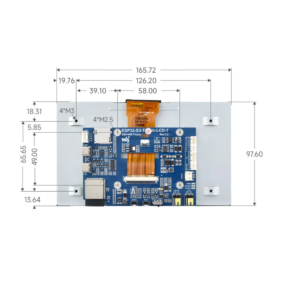 M85K  ESP32-S3 7 Inch Touch Display Development Board 800x480 WiFi Bluetooth 5 for GUI LVGL HMI ESP32 RGB