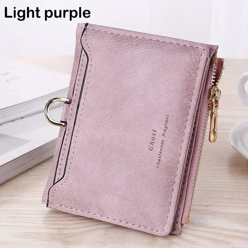Retro Women\'s Wallet PU Leather Wallet Short Wallet Billfold Ladies Purse Money Clip Coins Purse Card Holder Notecase