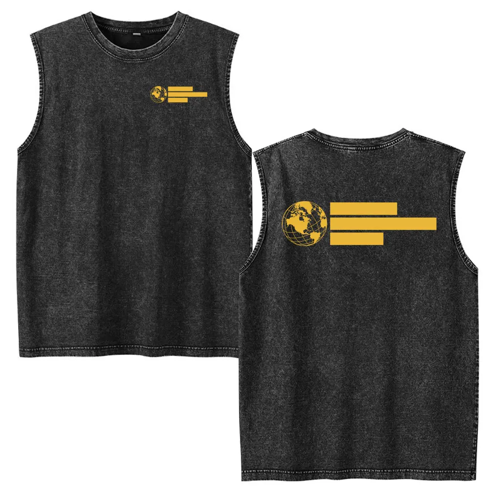 Forward Observations Group Military Skeleton Vintage Washed Vest T Shirt Men Clothing Sleeveless Tank Tops T-shirts Streetwear