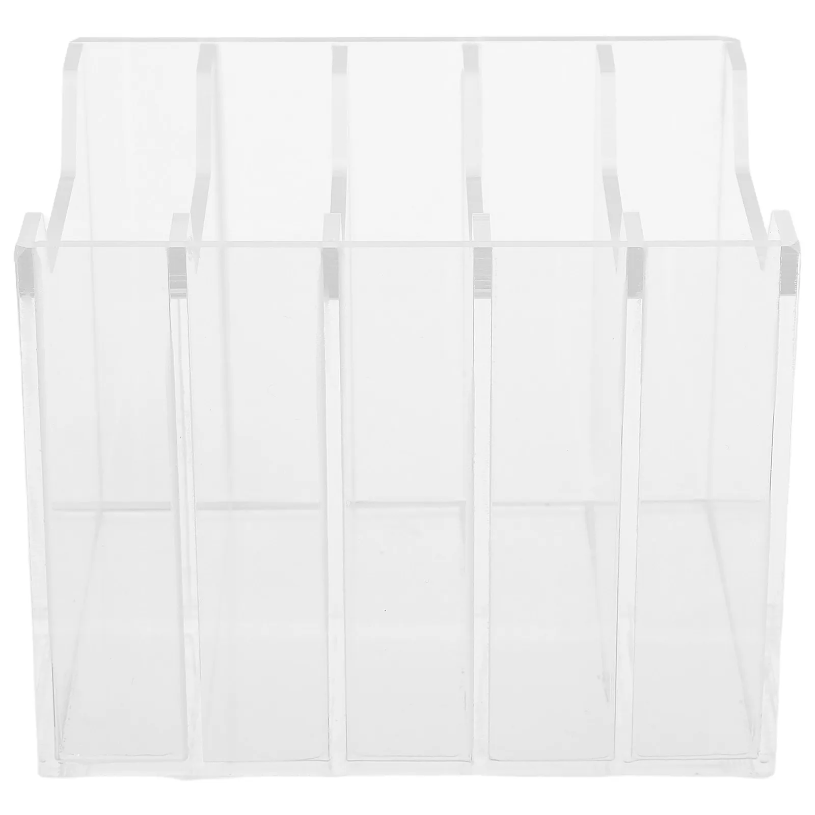 Clear Acrylic Cell Phone Storage Box Thickened Multi Compartment Desktop Organizer for Office Meeting Room
