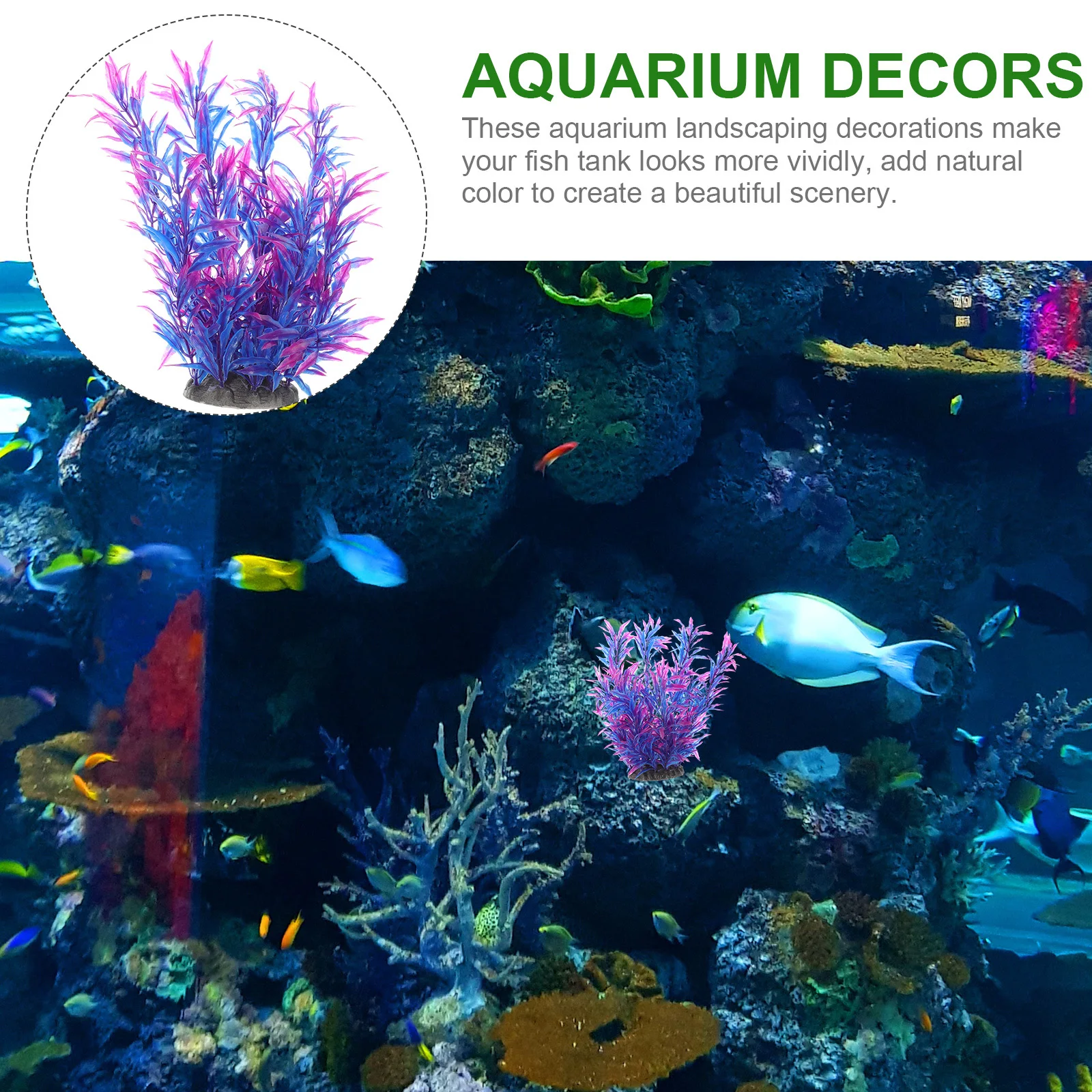 

Realistic Water Grass Decor Thickened Base Fake Aquarium Plants For Fish Tank Plastic Plant Lifelike Fish Tank Accessories