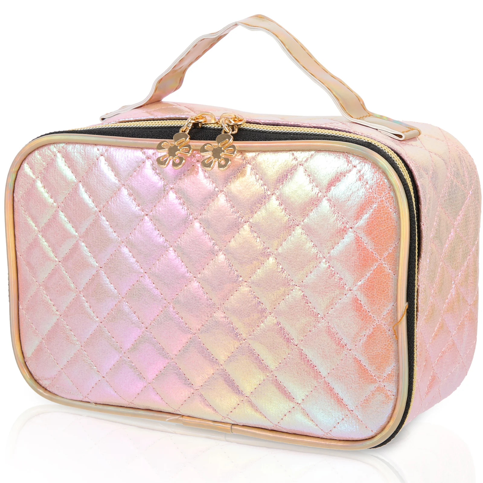 

Waterproof Organizer Large Capacity Cuboid Travel Bag Double Zipper Portable Makeup Pouch For Brushes Razors