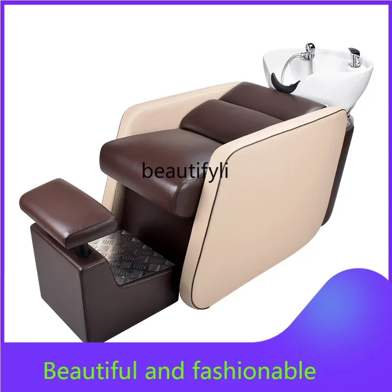 

zGBarber Shop Hair Salon Shampoo Chair Lying Half Simple Hairdressing Salon Bed Dedicated Half Lying Flushing Bed