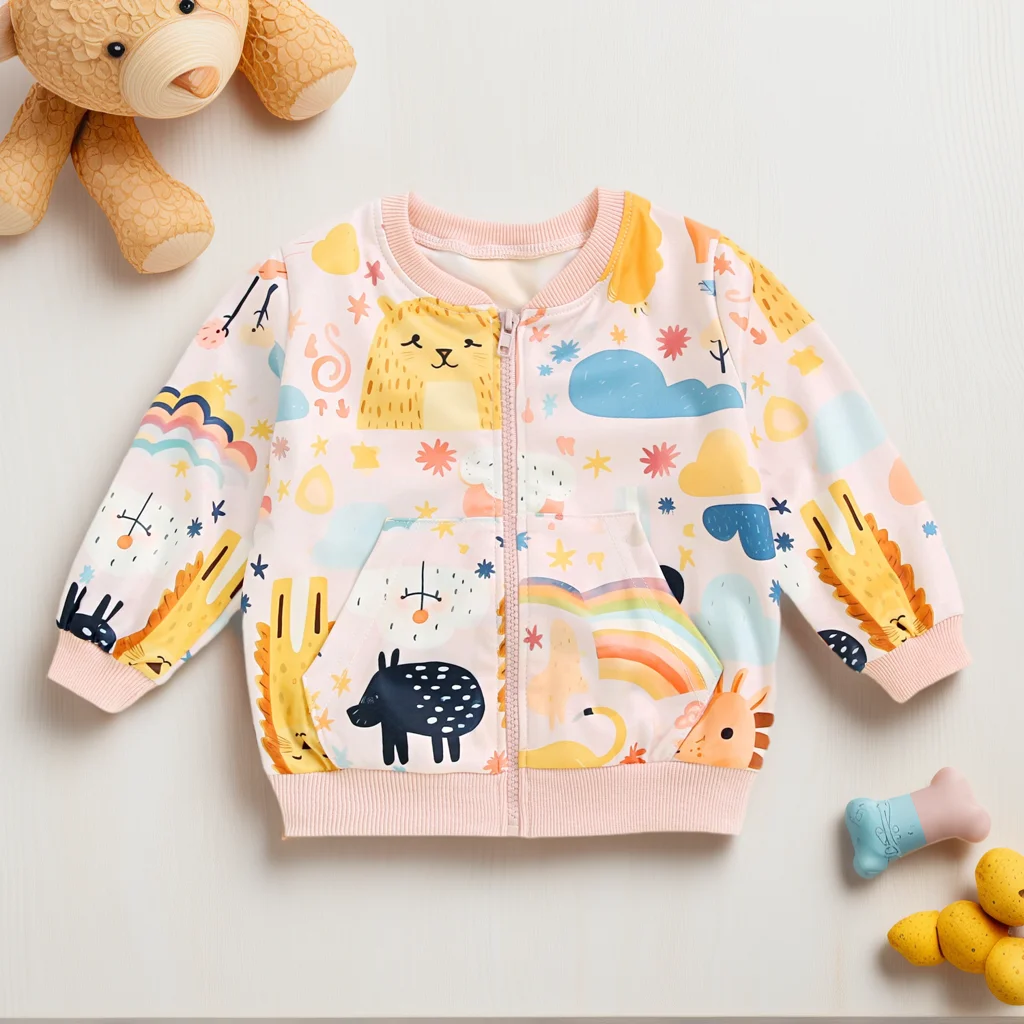 Sanlutoz Unisex Autumn Cute Pattern Animal Baby Coat Long Sleeve Spring Clothing Little Kids Tops