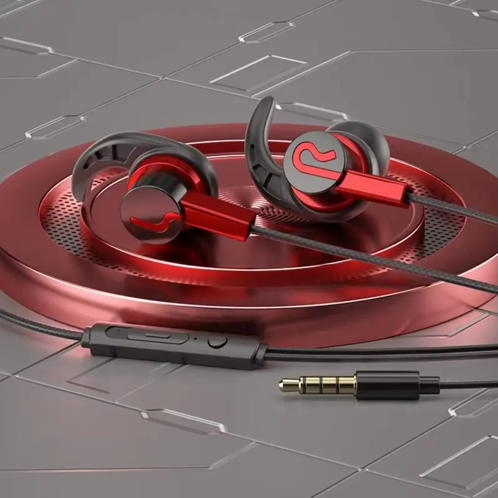 Gaming gamer no ouvido gancho sweatproof tipo-c fone de ouvido com fio super bass fones de ouvido com fio fone de ouvido esportivo