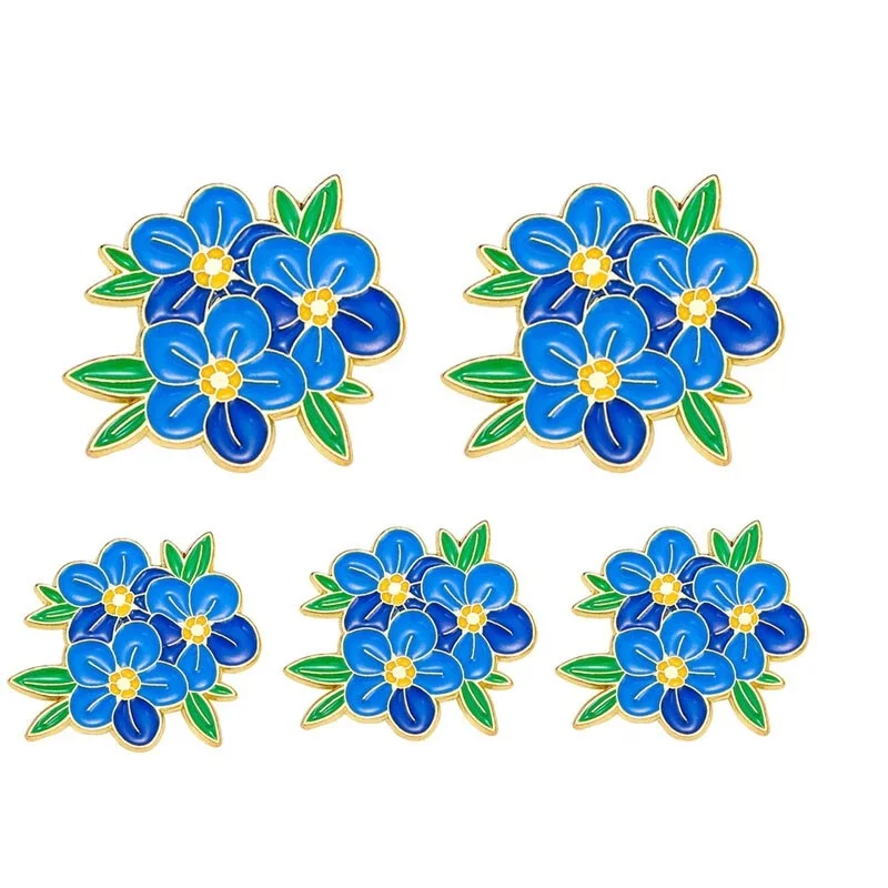 Jewelry Accessory Blue Forget-Me-Not Pin Enamel Pin Delicate Flower Pin For Gift For Friend Gifts For Her Accessories