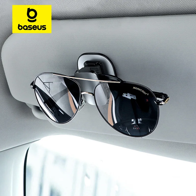 Baseus Car Eyeglass Holder Glasses Storage Clip For Audi Bmw Auto Interior Organize Accessories Car Sunglasses Holder