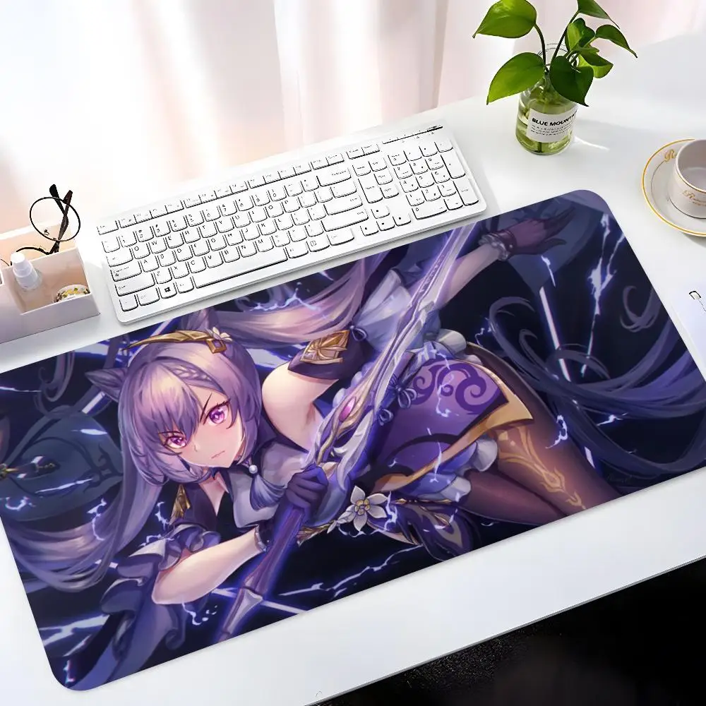 Genshin Impact games Mouse Pad Large Size Game Mouse Pad 1000x500mm 600x300mm Mousepad Non-Skid Lock Edge Keyboard Desk Mat Comp