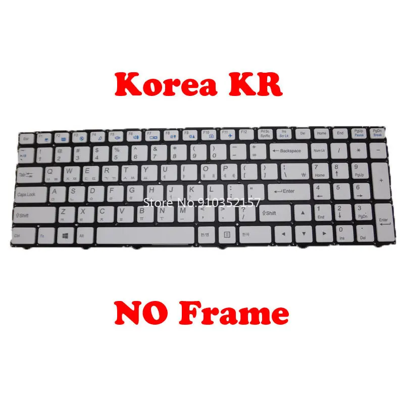 KR Keyboard For CLEVO WA50SHQ MP-13M13K0-4302 6-80-WA510-110-1 MP-13M13K0-4307 6-80-W95A0-110-1 MP-13M13K0-430 6-80-WA500-110-1