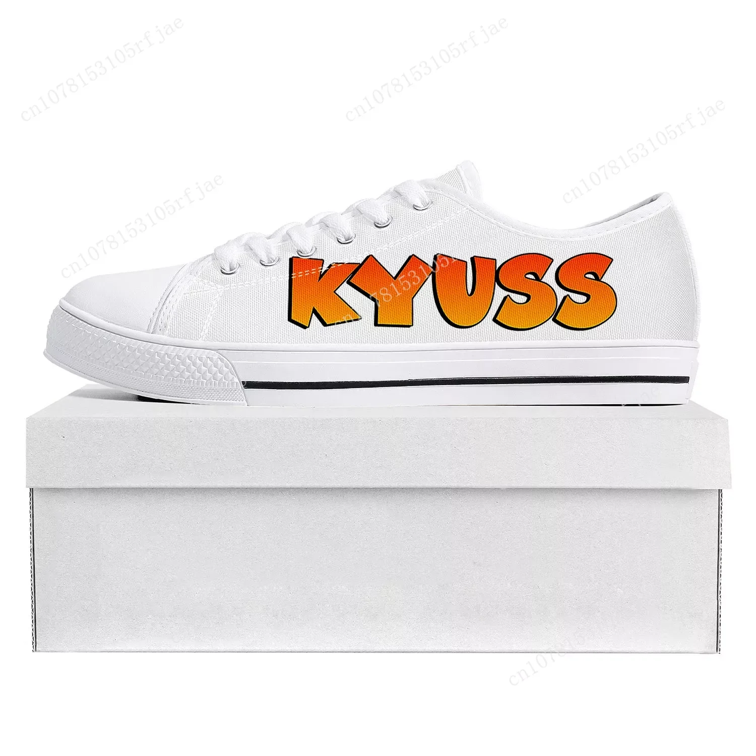 Kyuss-Metal Rock Band Low Sneakers, Homens Mulheres Teenager Canvas Sneaker, Mulheres Prode Sapatos Casuais, Sapato Personalizado, Top Alta Qualidade