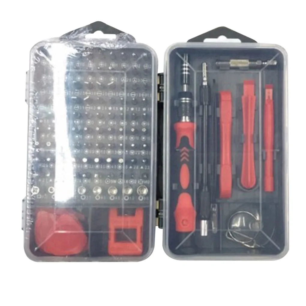 

122 Pcs/set Screwdriver Set Phone Tablet Watch Repair Tools Kit Screwdriver Bits Handle Phone Opening Tools, Grey